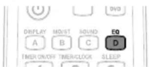 DVD DISPLAY MOVIST SOUND EQ A B C D TIMER ON/OFF TIMER/CLOCK SLEEP