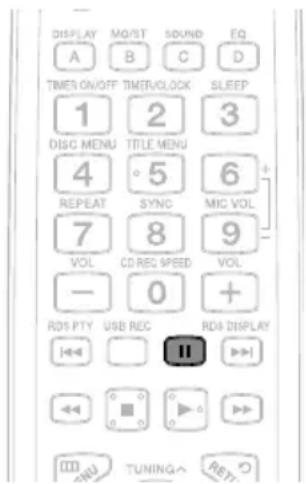 DISPLAY A MO/ST B C EQ D TIMER ON/OFF 1 2 3 SLEEP DISC MENU 4 5 6 REPEAT 7 8 MIC VOL VOL CD REC SPEED 9 VOL - 0 + RD5 PTY USB REC RD4 DISPLAY TUNING RET