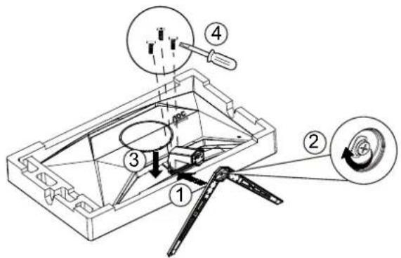 AOC C32G42ZE - Installation du support et de la base - 1