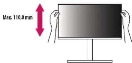 LG UltraGear 25GR75FG - Anpassenden Standhöhe - 1