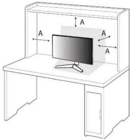 LG UltraGear 25GR75FG - Installation auf einem Tisch - 1