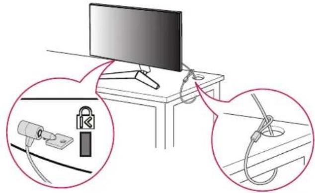 LG UltraGear 25GR75FG - Verwendendes Kensington-Schlosses - 1