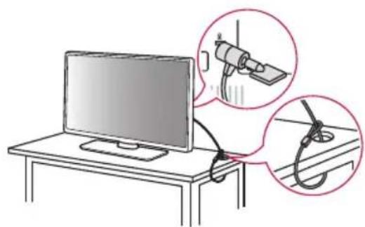 LG 50UM672M0UE - Using the Kensington Security System (optional) - 1