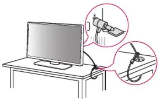 LG 50UM672M0UE - Utilisation du système de sécurité Kensington (en option) - 1