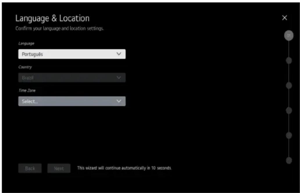 LG 50PK640S0UB - Language &amp; Location selection - 1
