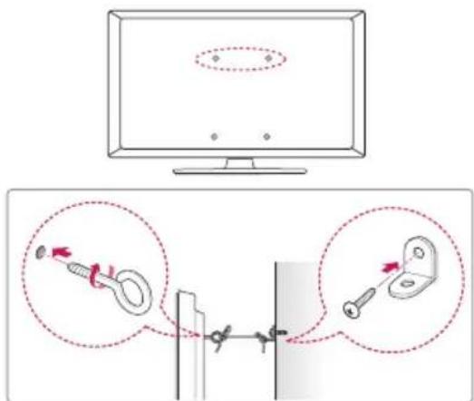LG 27LN572M9UC - Securing TV to the Wall - 1