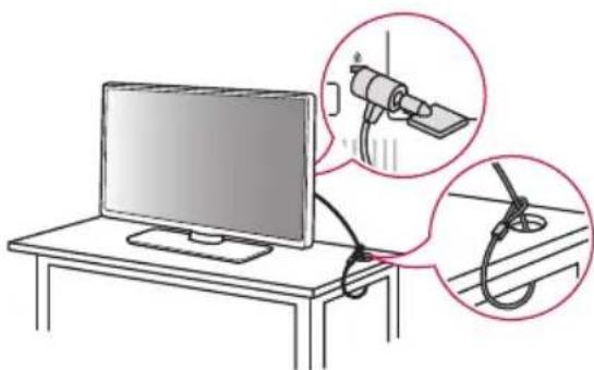 LG 27LN572M9UC - Using the Kensington Security System (optional) - 1