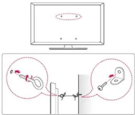 LG 27LN572M9UC - Fixation du téléviseur au mur - 1