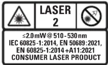 DEWALT DCLE14361 - Labels op het gereedschap - 1