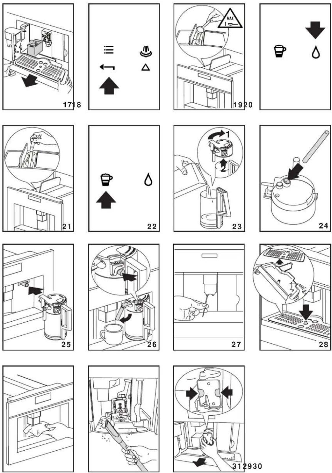Fulgor Milano F7BC24B1 - Descripción del recipiente de leche y accesorios - 2