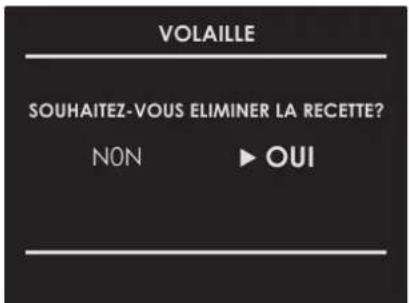 Fulgor Milano F7MSP30S1 - Effacer une recette personnalisée : - 1