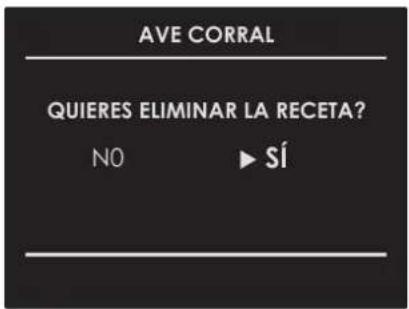 Fulgor Milano F7MSP30S1 - Borrar una receta Personalizada: - 1
