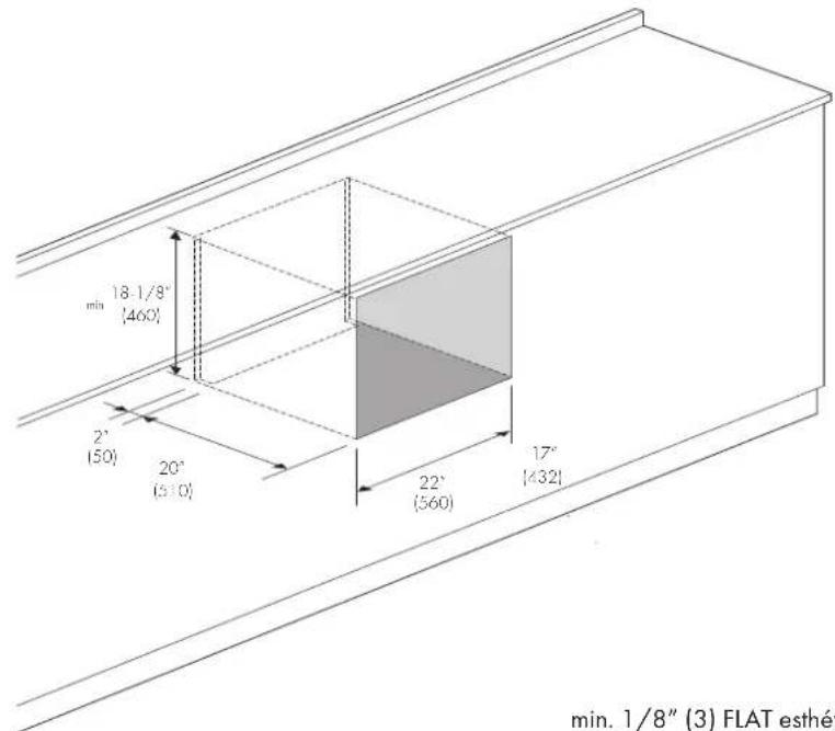 Fulgor Milano F7MSPD24MB1 - Exigences en matière de dimensions et d'armoire - 1