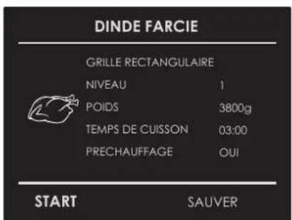 Fulgor Milano F7MSPD24MB1 - Sélectionner une recette déjà programmée : - 1