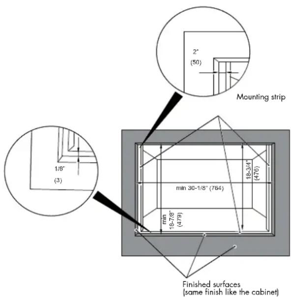 Fulgor Milano F7MSPD24MB1 - FLUSHMOUNT INSTALLATION - 2