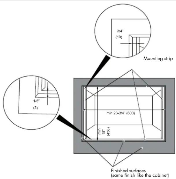 Fulgor Milano F7MSPD24MB1 - FLUSHMOUNT INSTALLATION - 1