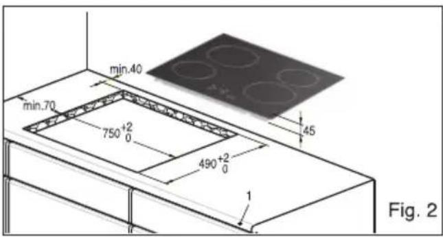 min.70 750⁺²₀ 490⁺²₀ min.40 45 Fig. 2
