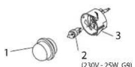 Fulgor Milano F1MSM24MB1 - Replacing the oven light - 1