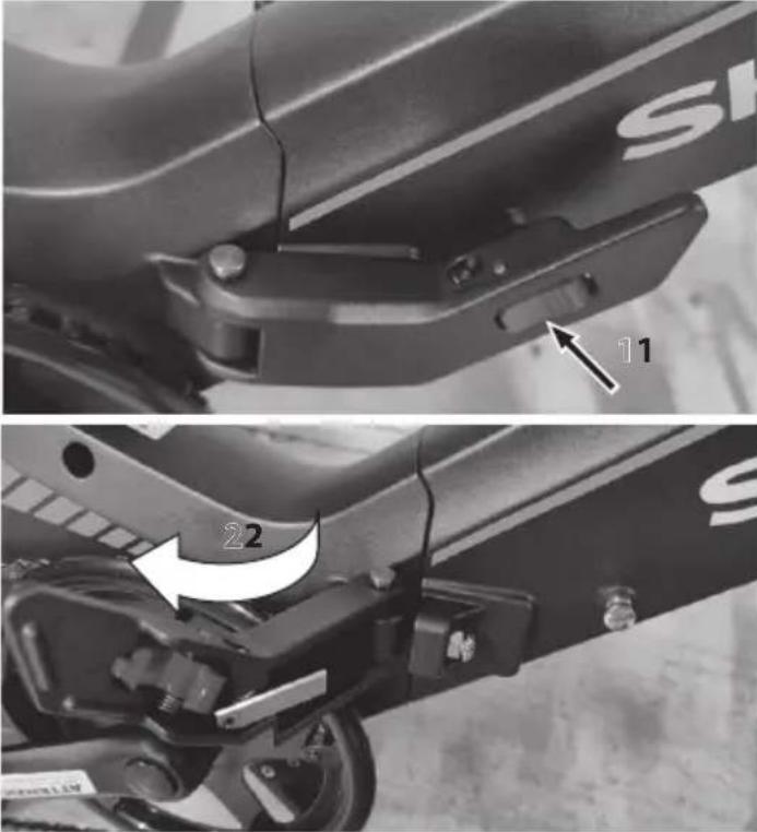 SHARP BK-BM07 - För att fälla cykeln, följ dessa steg: - 2