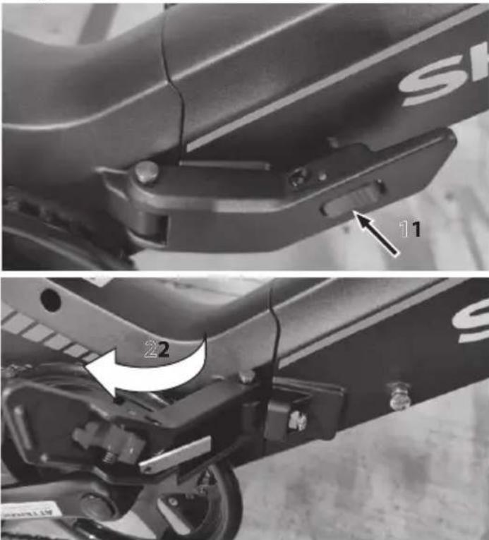 SHARP BK-BM07 - Pour plier le vélo, suivez ces étapes : - 2
