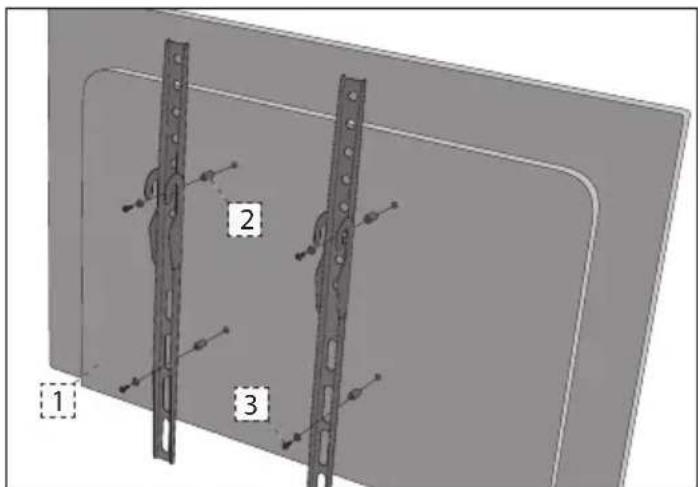 SHARP 55FN2IA - Das TV-Gerät an der Wand anbringen - 1