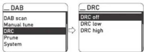 THOMSON RT850DABBT - Funzione DRC (Dynamic Range Control) - 1