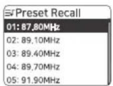 THOMSON RT850DABBT - Preset stations - 1