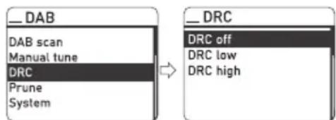 THOMSON RT850DABBT - Fonction DRC (Dynamic Range Control) - 1
