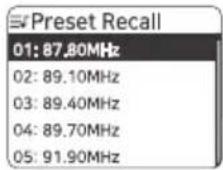 THOMSON RT850DABBT - Stazioni preimpostate - 1