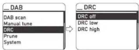 THOMSON RT850DABBT - DRC-functie (Dynamic Range Control) - 1