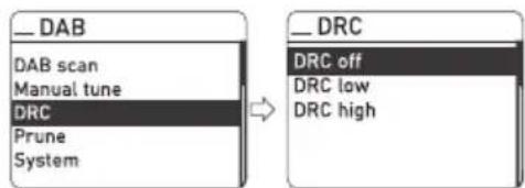 THOMSON RT850DABBT - Función DRC (Dynamic Range Control) - 1