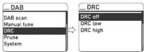 THOMSON RT850DABBT - DRC (Dynamic Range Control) -toiminto) - 1