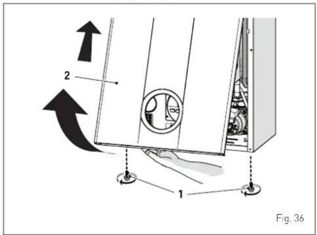 SIME Brava Slim BF - Remove the front panel: - 1