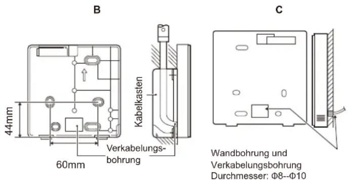 SIME SHP M PRO - Installationsverfahren und Anpassung der Einstellung der kabelgebundenen Fernbedienung - 7