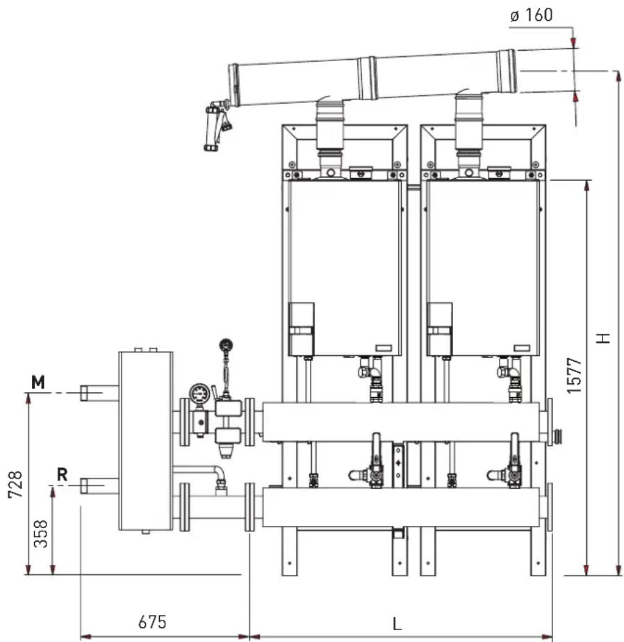 SIME Murelle Equipe 140 ErP - ABMESSUNGEN UND ANSCHLÜSSE (Abb. 1) - 1