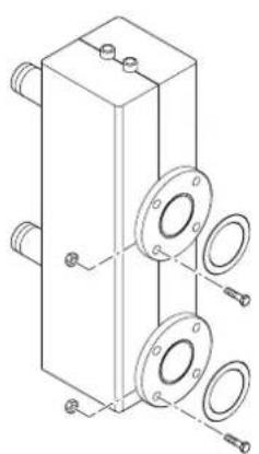 TROUS DE FIXATION AU MUR Fori di fissaggio alla parete modules aux éléments du hâssis de chaque module M8 x 75. e centrale thermique. HE 70 R ErP" à la struc- les écrous M10.