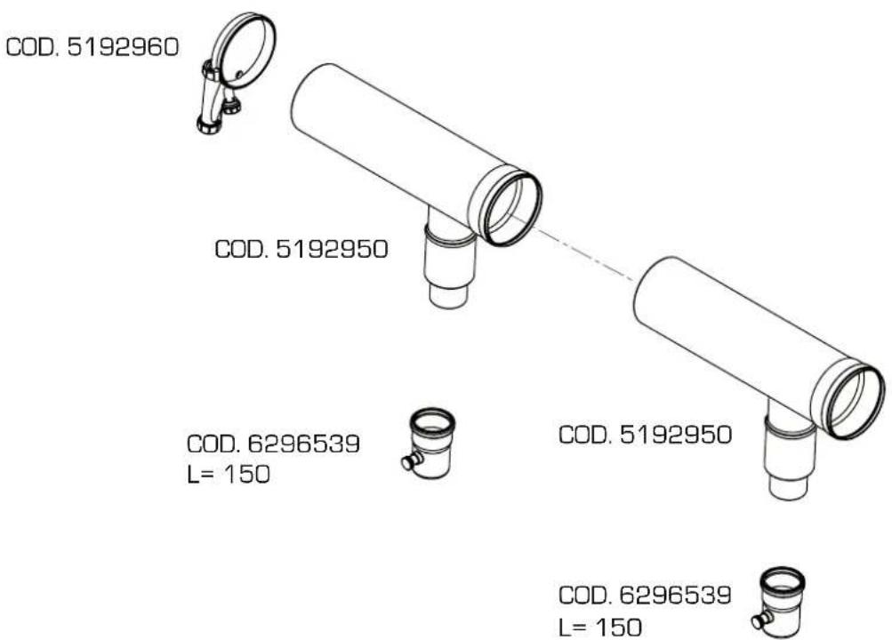 SIME Murelle Equipe 140 ErP - ZUSAMMENSETZUNG DER RAUCHABZUGSEINHEIT (Abb. 5) - 1