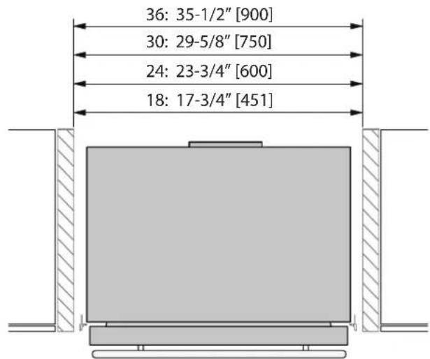 Hestan KFCL24 - CUT-OUT DIMENSIONS AND INSTALLATION METHODS - NON-FLUSH - 1