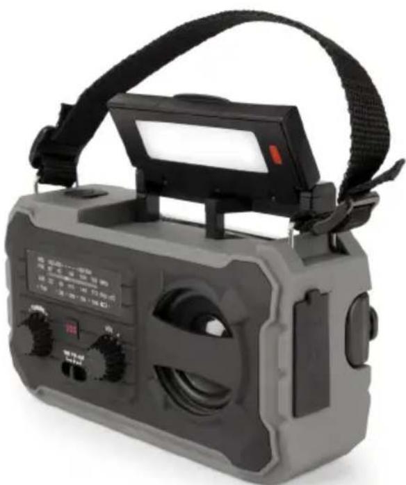THOMSON RT280 - Radio dinamo solar con linterna y luz de lectura - 1