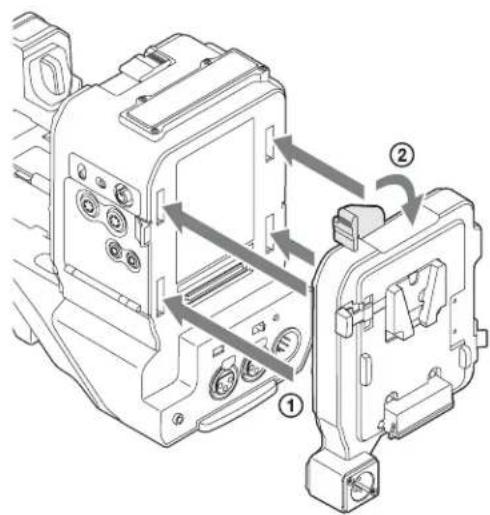 SONY CBK-55BK - 安装 CBK-55BK 的电池适配器 - 2