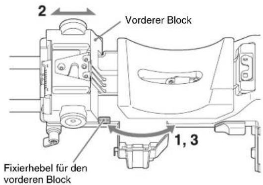 SONY CBK-55BK - So stellen Sie die Position des vorderen Blocks ein - 1