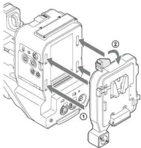 SONY CBK-55BK - Attaching a battery adaptor for the CBK-55BK - 2