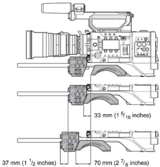 SONY CBK-55BK - Adjusting the shoulder pad position - 1