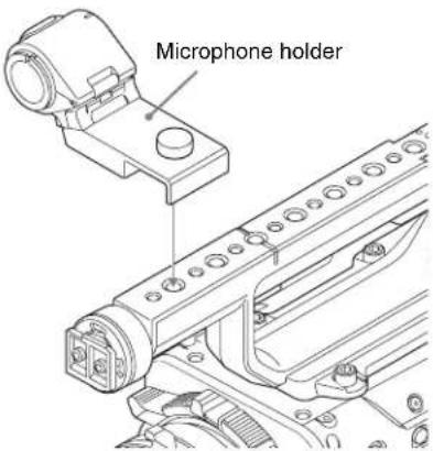 SONY CBK-55BK - To attach the microphone holder - 1