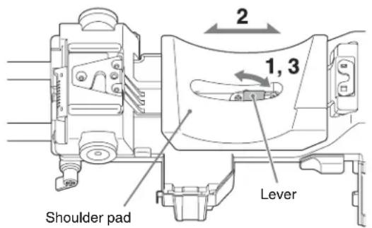 SONY CBK-55BK - To adjust the shoulder pad position - 1