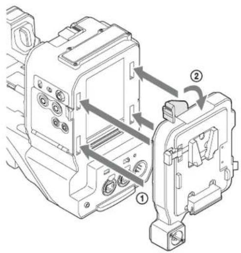 SONY CBK-55BK - Montaggio dell'adattatore della batteria per il CBK-55BK - 2