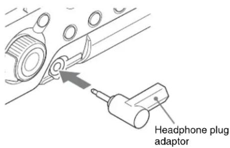 SONY CBK-55BK - Using the headphone plug adaptor - 1