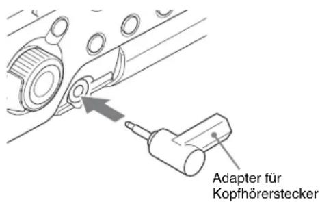 SONY CBK-55BK - Verwenden des Adapters für den Kopfhörerstecker - 1