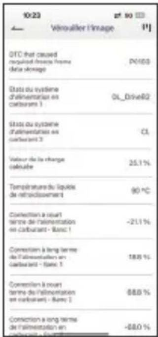 ANCEL AD310 Pro - Vérouiller l'image - 2