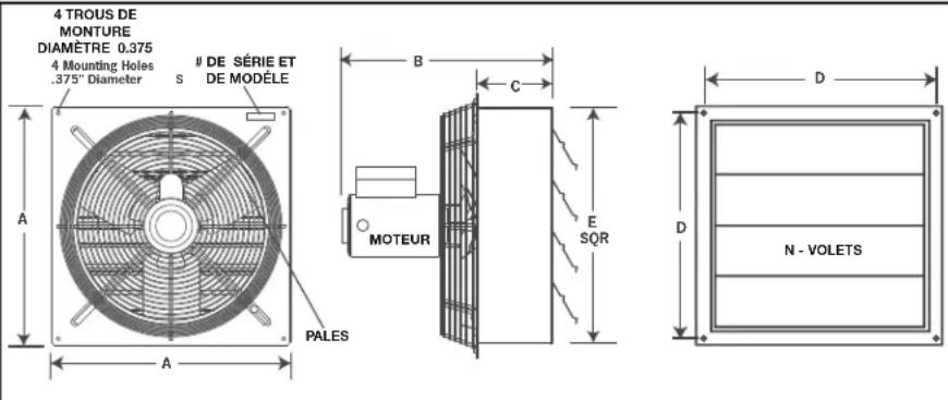 Canarm SD12-XPF - VENTILATEUR STANDARD - 1